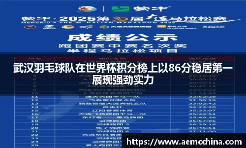 武汉羽毛球队在世界杯积分榜上以86分稳居第一展现强劲实力